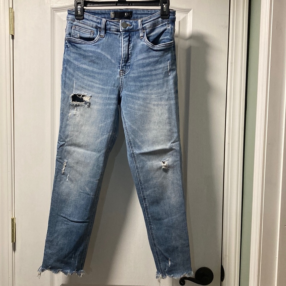 Blue Distressed Women's Jeans